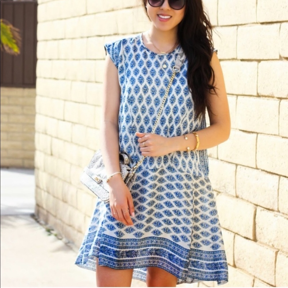 • Madewell • Skyscape Flora Diamond Dress Blue XXS